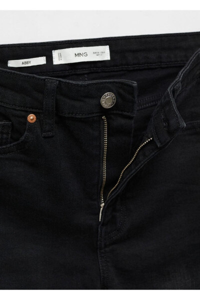 Yüksek Bel Skinny Jean-Siyah denim - 2