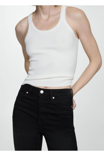 Yüksek Bel Skinny Jean-Siyah denim - 3