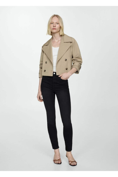 Yüksek Bel Skinny Jean-Siyah denim - 6