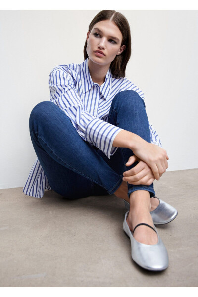 Skinny-Jeans mit hoher Taille - Dunkelblau - 6