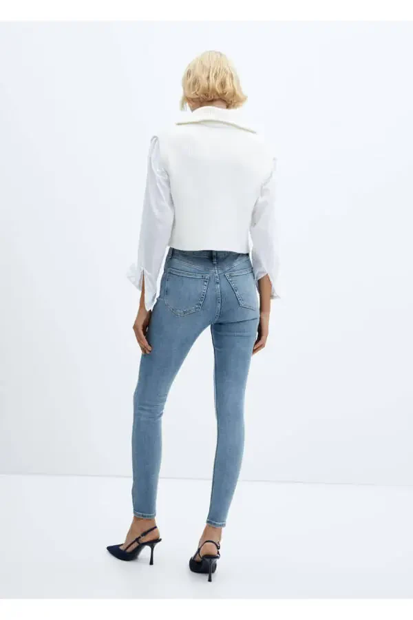 Yüksek bel skinny jean - 4