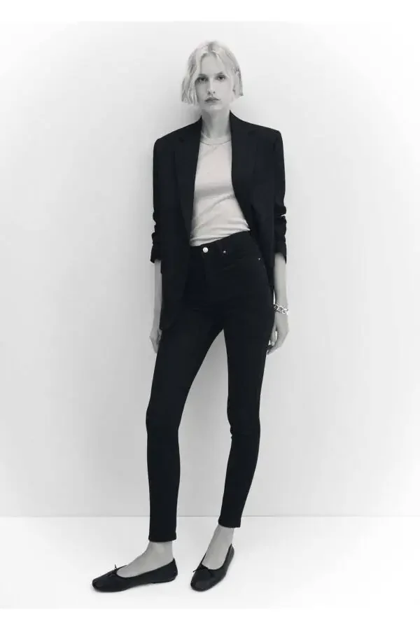 Yüksek bel skinny jean - 5