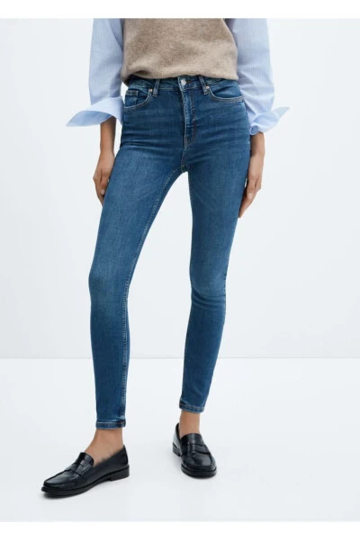 Yüksek bel skinny jean - 1