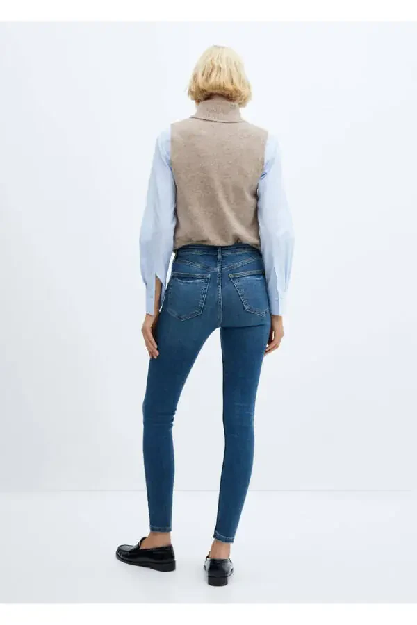 Yüksek bel skinny jean - 4