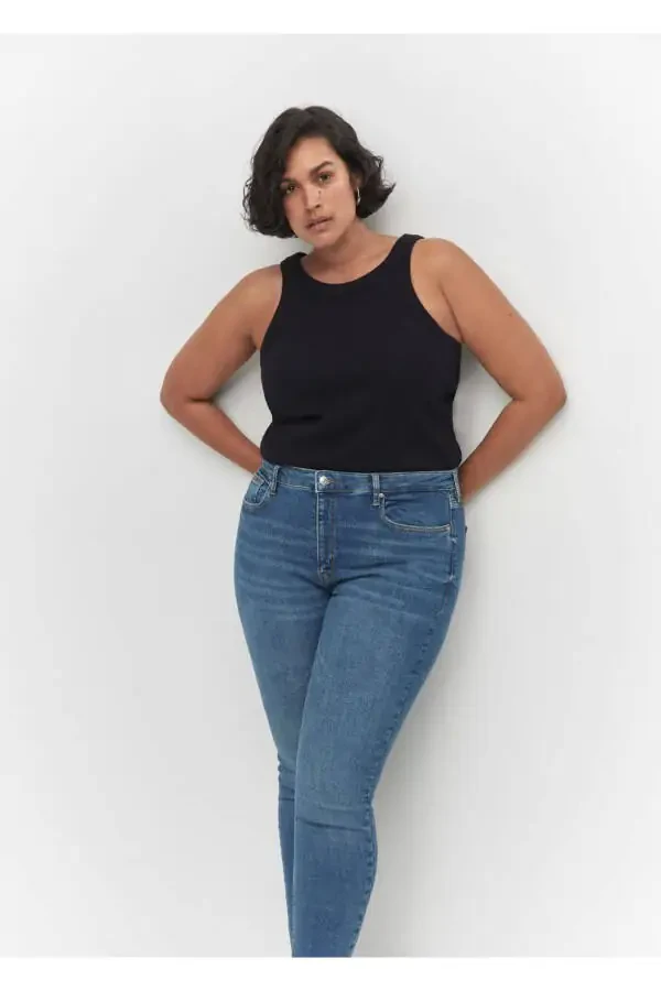 Yüksek bel skinny jean - 8