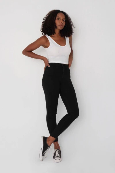 Yüksek Bel Skinny Jean Pantolon Pn5400 - H8h10 - ADDAX (1)