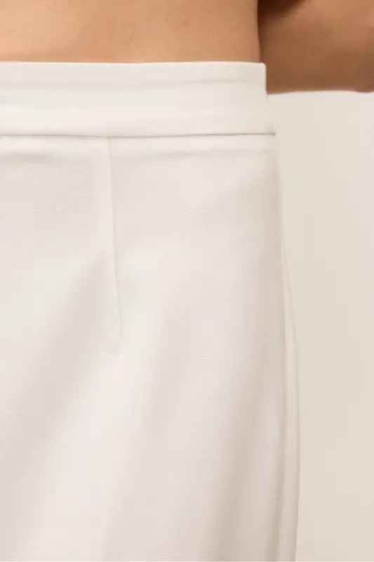 Yüksek Bel Wide Leg Pantolon PN8130 - DK14 - Ekru - 4