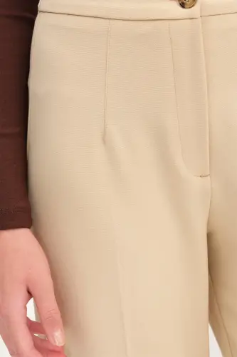 Yüksek Bel Wide Leg Pantolon PN8130-R4-Bej - 3