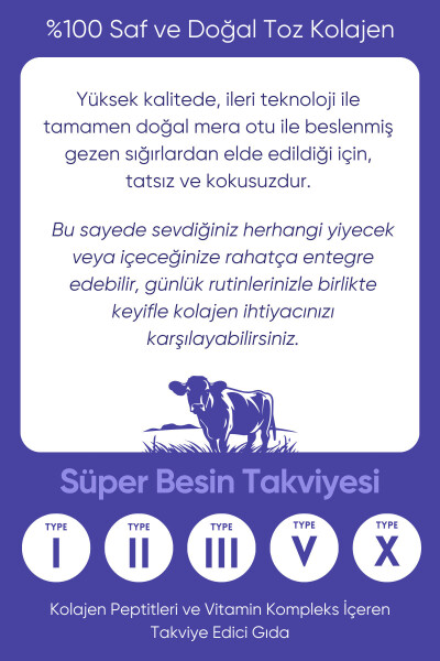 Collagen %100 Saf Ve Doğal Yüksek Biyoaktif Çift Hidrolize Kolajen Peptit Diyet Takviyesi 30 Günlük - GENEL MARKALAR (1)