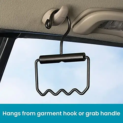 High Road Heavy Duty Car Clothes Hanger with Carry Handle and Hooks for Dry Cleaning, Moving and Road Trips - 2