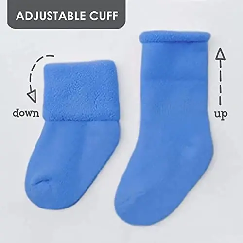 Rising Star Baby Socks for Boys & Girls - Newborn to 12 Months - Thick Cotton Terry Cuff Socks - 5