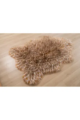 Yumoş Post Kesim Puffy Leopar Desen - Kahverengi - 5