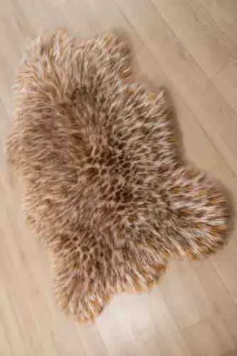 Yumoş Post Kesim Puffy Leopar Desen-Kahverengi - 3