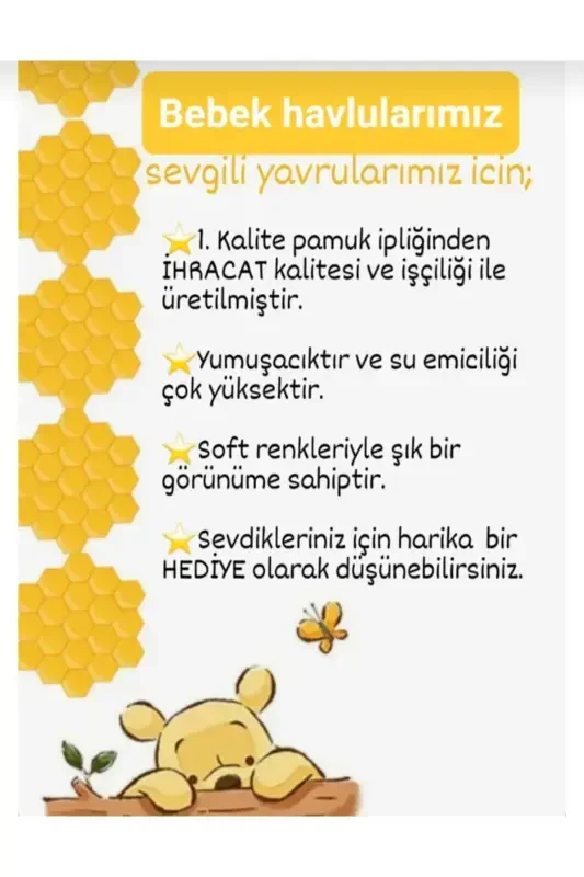 Yumshoq paxtadan tikilgan qiz-o'g'il bolalar uchun yangi tug'ilgan/chaqaloq vanna kundak sochiq OQ/QO'YON - 6