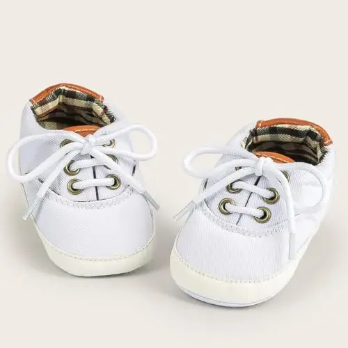 Morbido Infant Baby Boys Girls Canvas Sneaker Toddler Slip On Anti Skid Newborn First Walkers Candy Shoes for 0-18 Months - 5