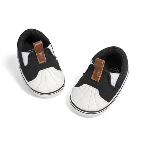 Infant Baby Boys Girls Canvas Sneaker Toddler Slip On Anti Skid Newborn First Walkers Candy Shoes for 0-18 Months 