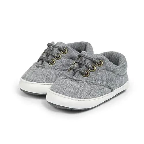 Morbido Infant Baby Boys Girls Canvas Sneaker Toddler Slip On Anti Skid Newborn First Walkers Candy Shoes for 0-18 Months 