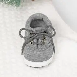 Infant Baby Boys Girls Canvas Sneaker Toddler Slip On Anti Skid Newborn First Walkers Candy Shoes for 0-18 Months - 5