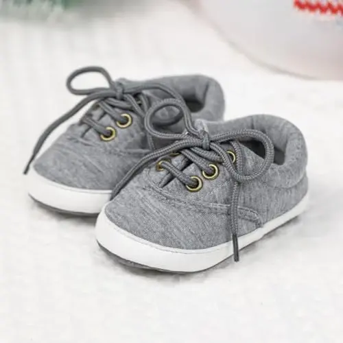 Infant Baby Boys Girls Canvas Sneaker Toddler Slip On Anti Skid Newborn First Walkers Candy Shoes for 0-18 Months - 6