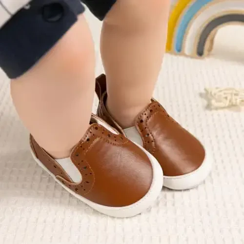 Morbido Infant Baby Boys Girls Canvas Sneaker Toddler Slip On Anti Skid Newborn First Walkers Candy Shoes for 0-18 Months - 2