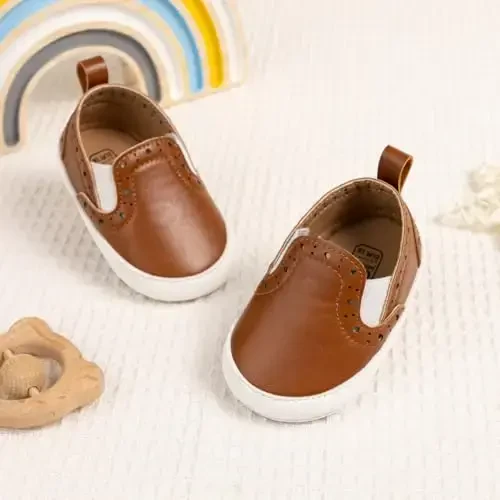 Morbido Infant Baby Boys Girls Canvas Sneaker Toddler Slip On Anti Skid Newborn First Walkers Candy Shoes for 0-18 Months - 6