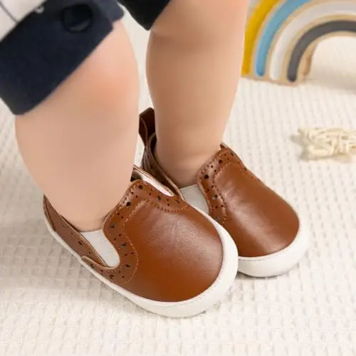 Morbido Infant Baby Boys Girls Canvas Sneaker Toddler Slip On Anti Skid Newborn First Walkers Candy Shoes for 0-18 Months - INFANT (1)
