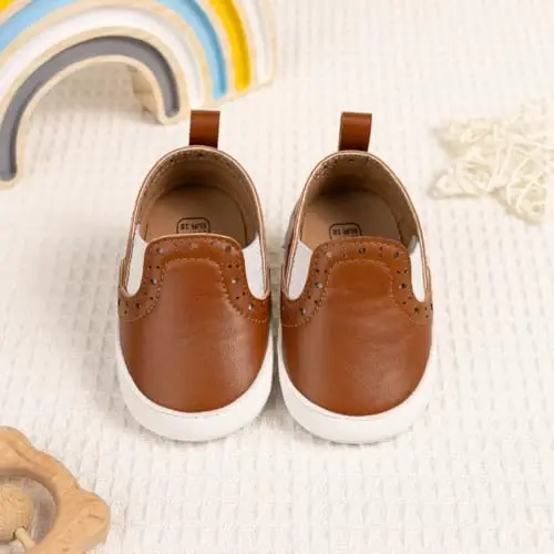 Morbido Infant Baby Boys Girls Canvas Sneaker Toddler Slip On Anti Skid Newborn First Walkers Candy Shoes for 0-18 Months - 5