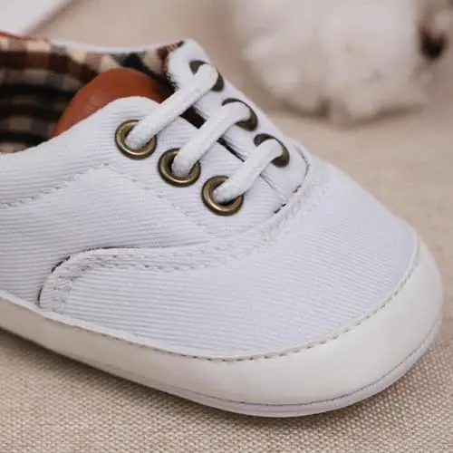Infant Baby Boys Girls Canvas Sneaker Toddler Slip On Anti Skid Newborn First Walkers Candy Shoes for 0-18 Months - 6