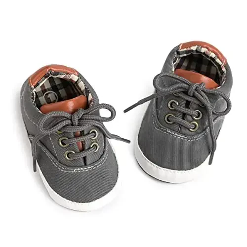 Morbido Infant Baby Boys Girls Canvas Sneaker Toddler Slip On Anti Skid Newborn First Walkers Candy Shoes for 0-18 Months 