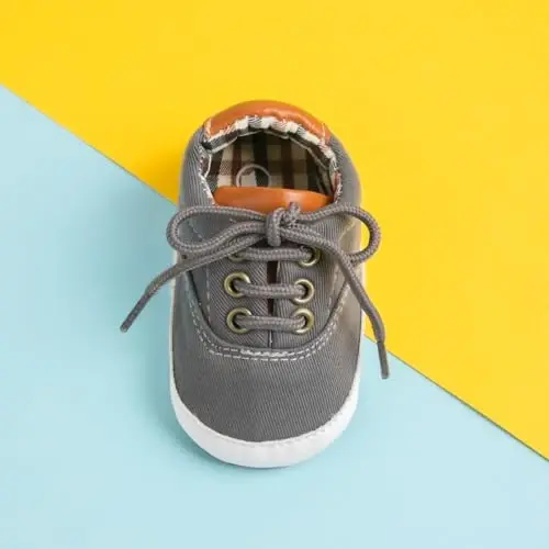 Infant Baby Boys Girls Canvas Sneaker Toddler Slip On Anti Skid Newborn First Walkers Candy Shoes for 0-18 Months - 6
