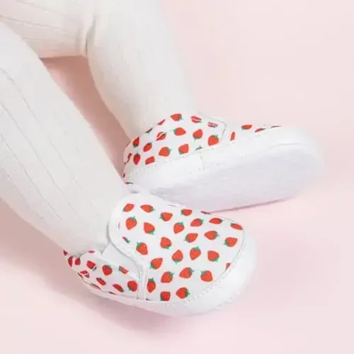 Morbido Infant Baby Boys Girls Canvas Sneaker Toddler Slip On Anti Skid Newborn First Walkers Candy Shoes for 0-18 Months - 2