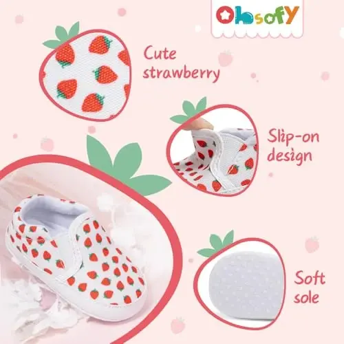 Infant Baby Boys Girls Canvas Sneaker Toddler Slip On Anti Skid Newborn First Walkers Candy Shoes for 0-18 Months - 5