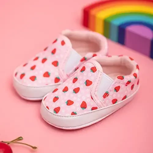 Morbido Infant Baby Boys Girls Canvas Sneaker Toddler Slip On Anti Skid Newborn First Walkers Candy Shoes for 0-18 Months - INFANT (1)