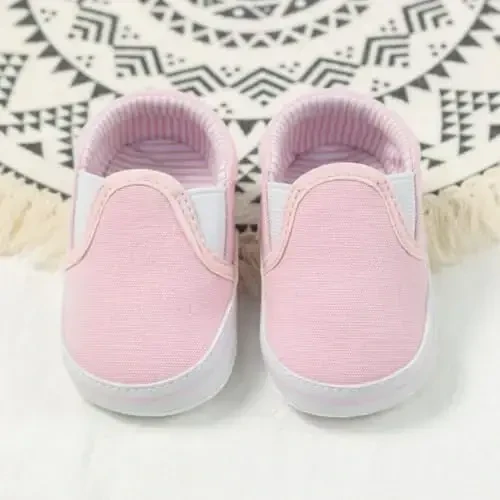 Infant Baby Boys Girls Canvas Sneaker Toddler Slip On Anti Skid Newborn First Walkers Candy Shoes for 0-18 Months - 6