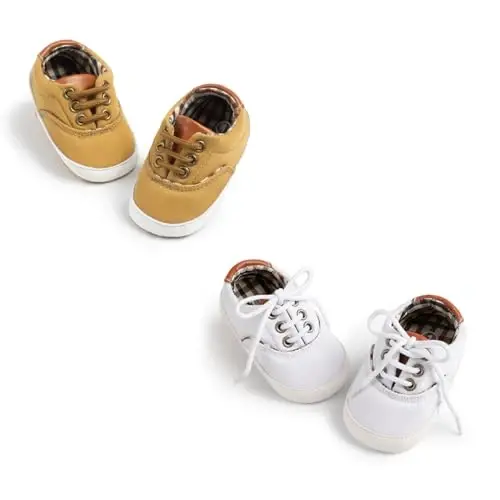 Morbido Infant Baby Boys Girls Canvas Sneaker Toddler Slip On Anti Skid Newborn First Walkers Candy Shoes for 0-18 Months 