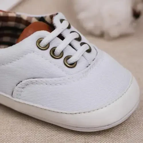 Morbido Infant Baby Boys Girls Canvas Sneaker Toddler Slip On Anti Skid Newborn First Walkers Candy Shoes for 0-18 Months - 6