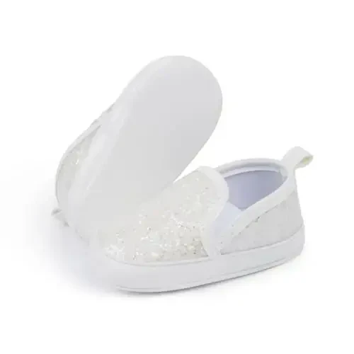 Infant Baby Boys Girls Canvas Sneaker Toddler Slip On Anti Skid Newborn First Walkers Candy Shoes for 0-18 Months 