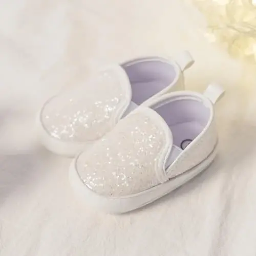 Infant Baby Boys Girls Canvas Sneaker Toddler Slip On Anti Skid Newborn First Walkers Candy Shoes for 0-18 Months - 4