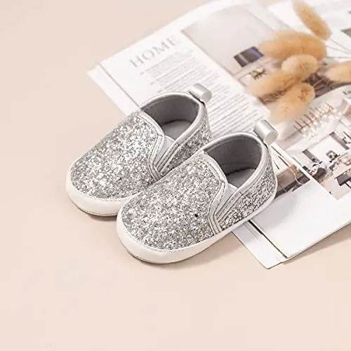 Infant Baby Boys Girls Canvas Sneaker Toddler Slip On Anti Skid Newborn First Walkers Candy Shoes for 0-18 Months - 6
