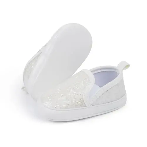 Morbido Infant Baby Boys Girls Canvas Sneaker Toddler Slip On Anti Skid Newborn First Walkers Candy Shoes for 0-18 Months - 1