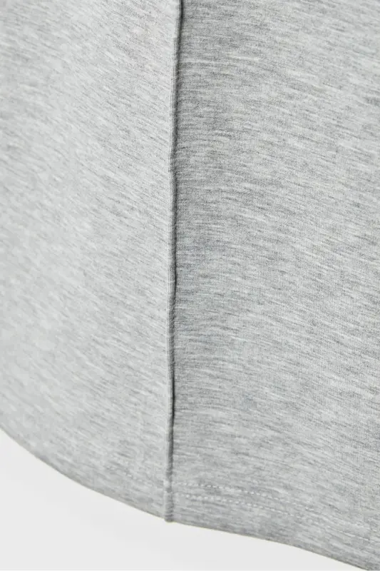 Yumuşak Dokulu Geniş Paça Nervürlü Pantolon-Açık gri - 8