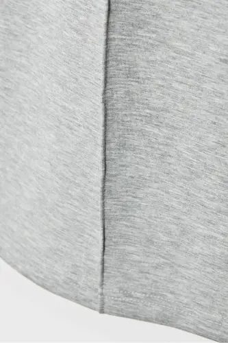 Yumuşak Dokulu Geniş Paça Nervürlü Pantolon-Açık gri - 8