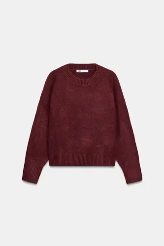 YUMUŞAK TRİKO KAZAK-Şarap rengi - 6