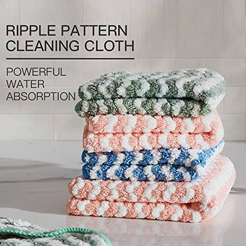 Soft&Colorful Microfiber Cleaning Cloth Suitable for All Environment. 11.8X15.7inches. 6Pcs-Pack, colorful (TW304006) - 2