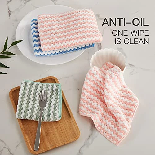 Soft&Colorful Microfiber Cleaning Cloth Suitable for All Environment. 11.8X15.7inches. 6Pcs-Pack, colorful (TW304006) - 7