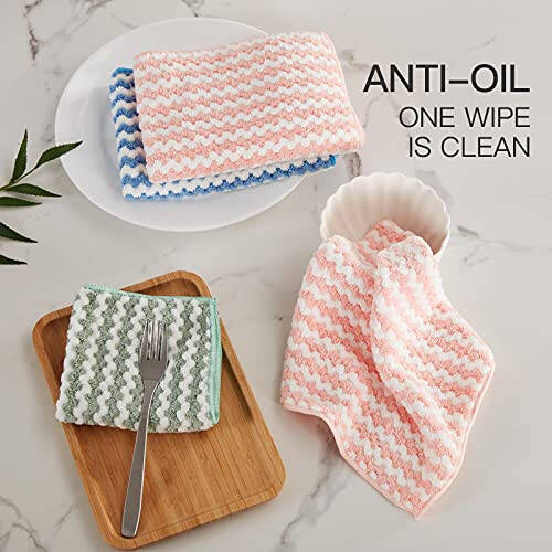 Soft&Colorful Microfiber Cleaning Cloth Suitable for All Environment. 11.8X15.7inches. 6Pcs-Pack, colorful (TW304006) - 7