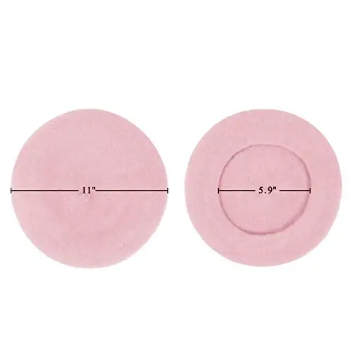 Wool Beret Hat French Beret Cap Winter Artist Painter Hat Solid Color for Women - 6