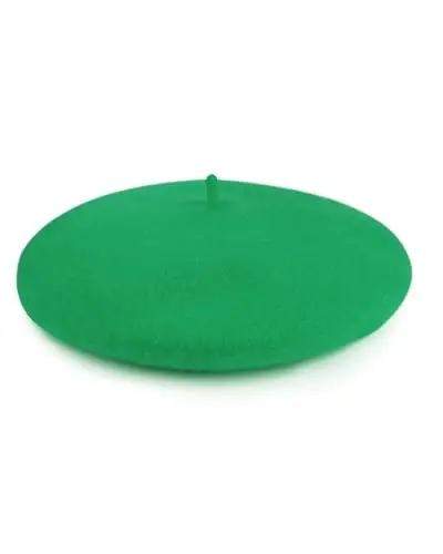 Wool Beret Hat French Beret Cap Winter Artist Painter Hat Solid Color for Women - 4