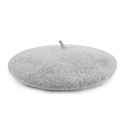 Wool Beret Hat French Beret Cap Winter Artist Painter Hat Solid Color for Women - 3