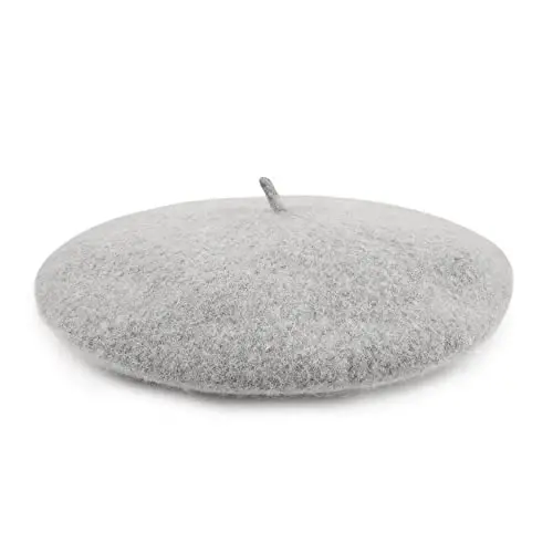 Wool Beret Hat French Beret Cap Winter Artist Painter Hat Solid Color for Women - 3
